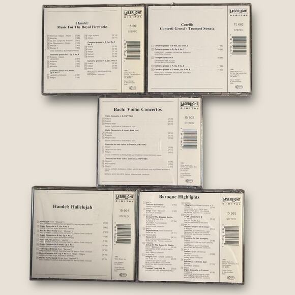 Baroque Treasuries 10 CD Set 1990 Classical Music Laserlight Digital Partly New - Picture 10 of 11